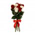 Букет цветов "Из красных и белых роз 80 см под ленту"