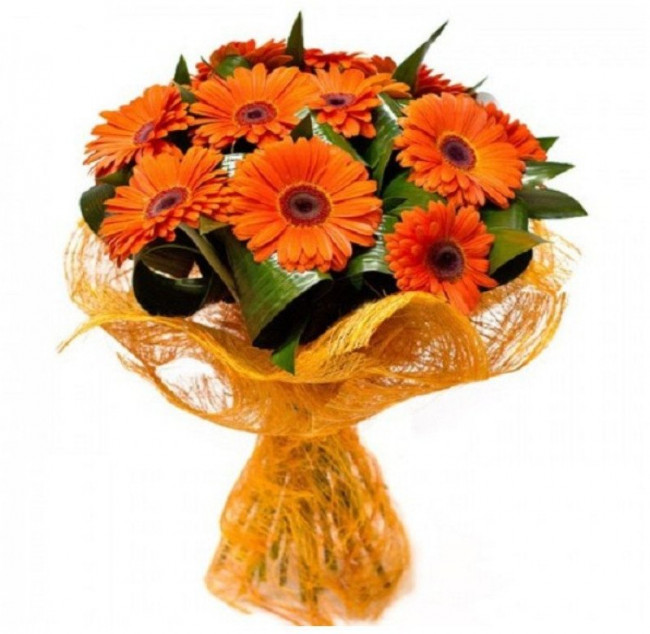 Букет цветов "Оранжевое солнце"