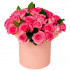 Букет цветов "Шляпная коробка Розовый комплимент"