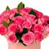 Букет цветов "Шляпная коробка Розовый комплимент"