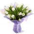 Букет цветов "Из белых тюльпанов"