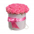 Букет цветов "Шляпная коробка Розовое облако"