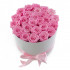 Букет цветов "Шляпная коробка Розовое облако"