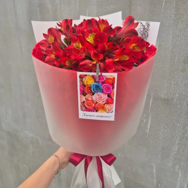 Букет цветов "Страстный всплеск"